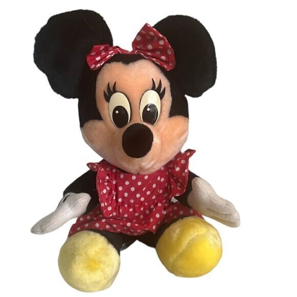 Disney Disneyland Walt Disney World Vintage Minnie Mouse Polka Dot Outfit‎ Plush - Picture 1 of 12